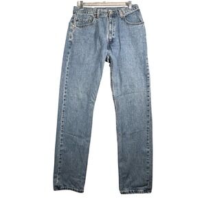 Levis 505 Jeans Regular Fit Straight Leg Mens 34x34 (32x33) Light Denim Vintage‎
